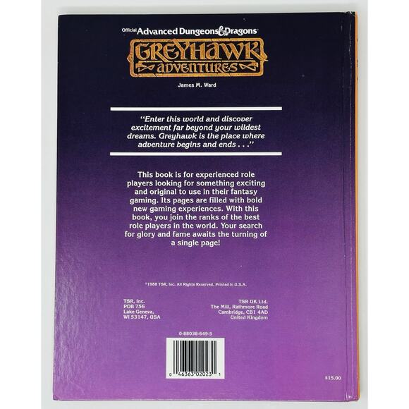 Advanced Dungeons & Dragons Greyhawk Adventures TSR (1988) #2023 AD&D - Picture 2 of 11